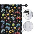 thumbnail image 4 of Blackout Kids Curtains,Colorful Games Icon Black Pattern Childrens Insulated Curtains Set Of 2,Bedroom Essentials,Toddler Room Decor 42"x84", 4 of 5