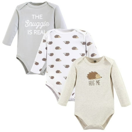 

Hudson Baby Cotton Long-Sleeve Bodysuits Hedgehog 6-9 Months