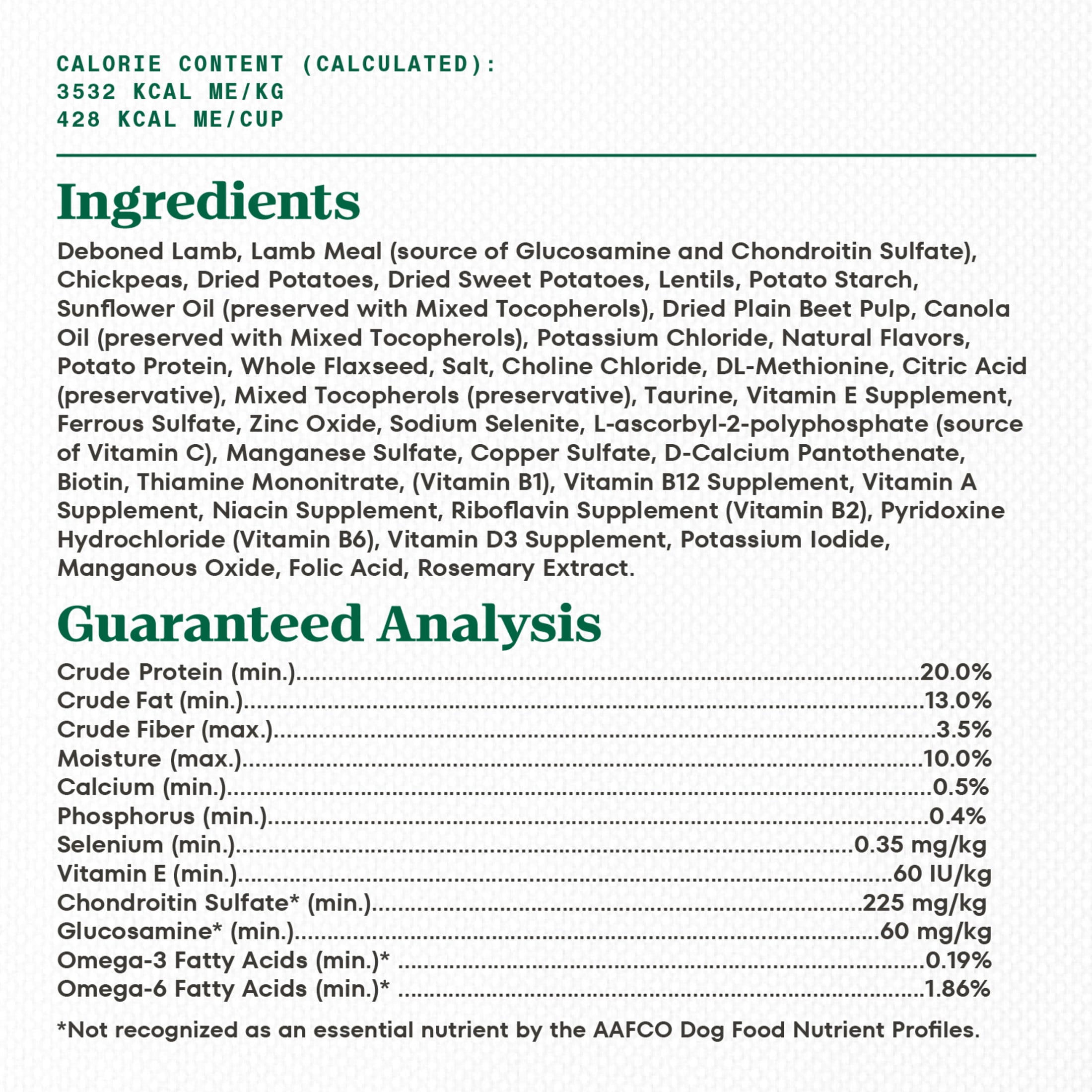 NUTRO Limited Ingredient Diet Adult Large Breed Dry Dog Food Lamb & Sweet Potato, 22 lb. Bag