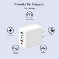 thumbnail image 7 of US Plug 5-Port Charger (3 USB C + 2 USB-A) 12W 5V/2.4A for Phones Tablets Mice Headphones - Multi-Device Charger with Overload Protection - White ABS, 7 of 7