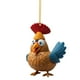 thumbnail image 4 of Pendiente colgante gallina decoración árbol hogar,Christmas Tree Ornament home decor,estilo navideño metal colgante,ornamento para árbol de Navidad,decoración de hogar 1PC,ornamento de metal, 4 of 8