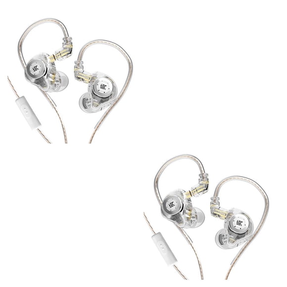 Methold KZ Teléfono móvil Auriculares con cable Cancelación de ruido Auriculares desmontables en la oreja Computadora Tablet MP4 Auriculares Micrófono transparente 2piezas