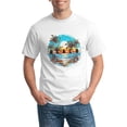 thumbnail image 3 of Graphic Tees Beach Summer Gildan Men's Short Sleeve T-Shirt 180g, 3 of 8
