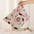thumbnail image 1 of Cosmetics Pattern Corduroy Makeup Bag, Travel Zipper Cosmetic Pouch, Versatile Toiletry Organizer For Women And Men Gift, 1 of 5