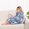 thumbnail image 4 of Dog with Woof and Bark Blanket Hoodies for Kids 6-13YR Oversize Wearable Blanket Hoodies for Boys Girls Teens, 4 of 7