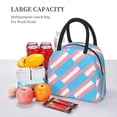 thumbnail image 3 of Lunch Tote Bag Transgender Flag Trendy Lightweight Reusable Stylish Bento Box for Adult Black, 3 of 7
