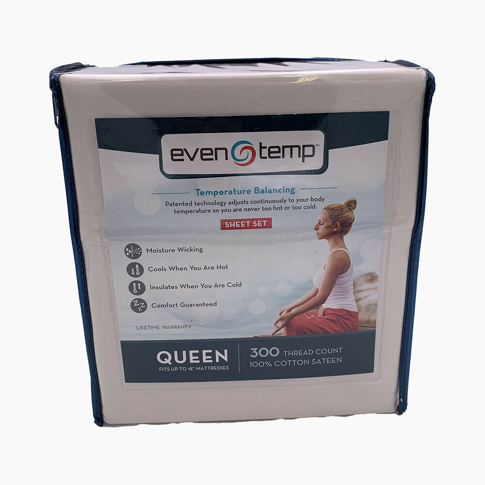 Even Temp Temperature Regulating 300 Thread Count 4 Piece Sheet Set