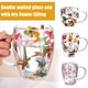 thumbnail image 3 of Tazas de café de vidrio transparente de doble pared con flores secas GHYJPAJK, tazas creativas de vidrio transparente con asa, taza de vidrio con doble aislamiento, taza de café de vidrio de 350 ml, 3 of 8