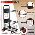 thumbnail image 2 of Hemousy 67lb Load Metal Horse Saddle Trailer Cart 29.5x15.7in Foldable Design with 5 Hooks, Tool Box, 2 of 7