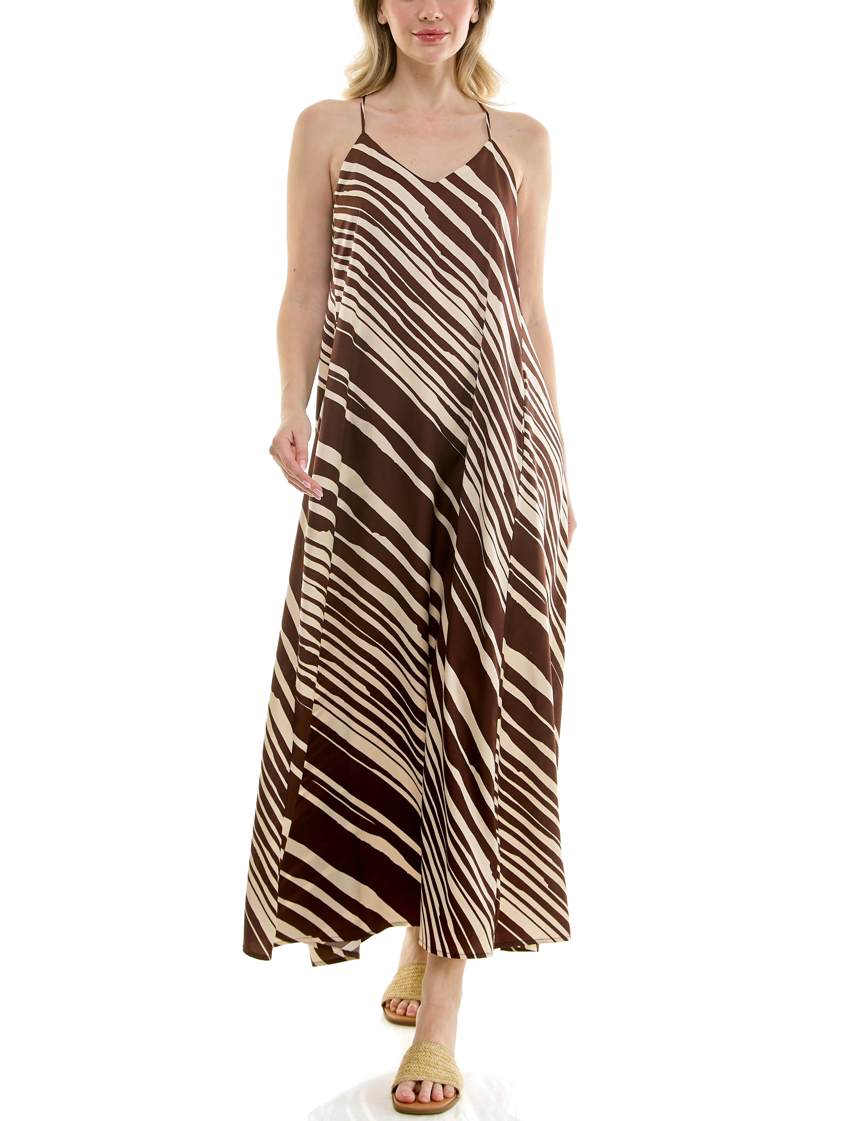 Nicole Miller Women's Maxi Slip Dress With Built In Bra, Sizes S-XL