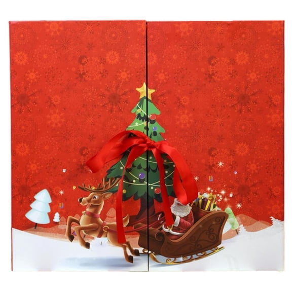 Pekkaxy Christmas Empty Advent Calendar Boxes, Fillable Countdown Gift Packaging Set