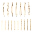thumbnail image 1 of WORGEOUS 17 Uds. Pinzas para el cabello doradas, pasadores de perlas artificiales, pelo Bobby para damas y niñas, estilo mixto, 1 of 7