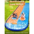 thumbnail image 2 of Joyfy 22.5ft Water Slides with 2 Inflatable Boards, 2 Sliding Racing Lanes and Sprinklers, Backyard Outdoor Lawn Summer Toy, Shark, 2 of 7