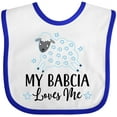 thumbnail image 3 of Inktastic My Babcia Loves Me Boys or Girls Baby Bib, 3 of 4