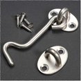 thumbnail image 2 of unique 2 Pieces Stainless Steel Cabin Hook Eye Door Latch With 3 Inch Screws For Shed Door Garage Doors - Silver, 2 of 5