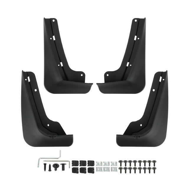 Guardabarros Unique Bargains para Chevrolet Equinox LT RS ACTIV 2025, protectores de salpicaduras delanteros y traseros, duraderos, negros, kit de instalación fácil sin perforaciones