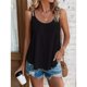 thumbnail image 5 of Top sin mangas para mujer, cuello redondo, dobladillo Irregular, ajuste holgado, tirantes dobles, camiseta sin mangas para mujer para compras diarias, 5 of 6
