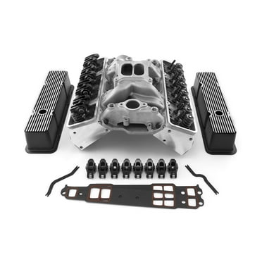 Speedmaster 1-435-006 Compatible with Chevy SBC 350 Straight Cylinder Head Top End Engine Combo Kit [Hydraulic Roller Tappet]