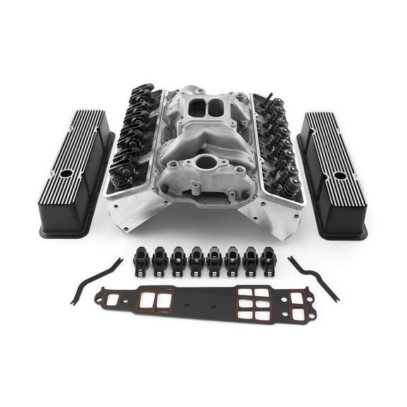 Speedmaster 1-435-006 Compatible with Chevy SBC 350 Straight Cylinder Head Top End Engine Combo Kit [Hydraulic Roller Tappet]