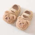 thumbnail image 2 of Nygoyerh Infant Winter Baby Boys Girls Fuzzy Slippers Soft Bear Crib Shoes with Anti-Skid Sole, 2 of 5
