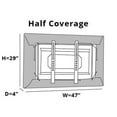 thumbnail image 3 of Covermates Outdoor Half TV Cover - Various Sizes - Durable Polyester - Weatherproof - Dustproof - Draw Cord Closure - Outdoor TV Covers, 47W x 4D x 29H, Black, 3 of 7