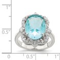 thumbnail image 2 of Sterling Silver Cubic Zirconia Ring Size 7, 2 of 4