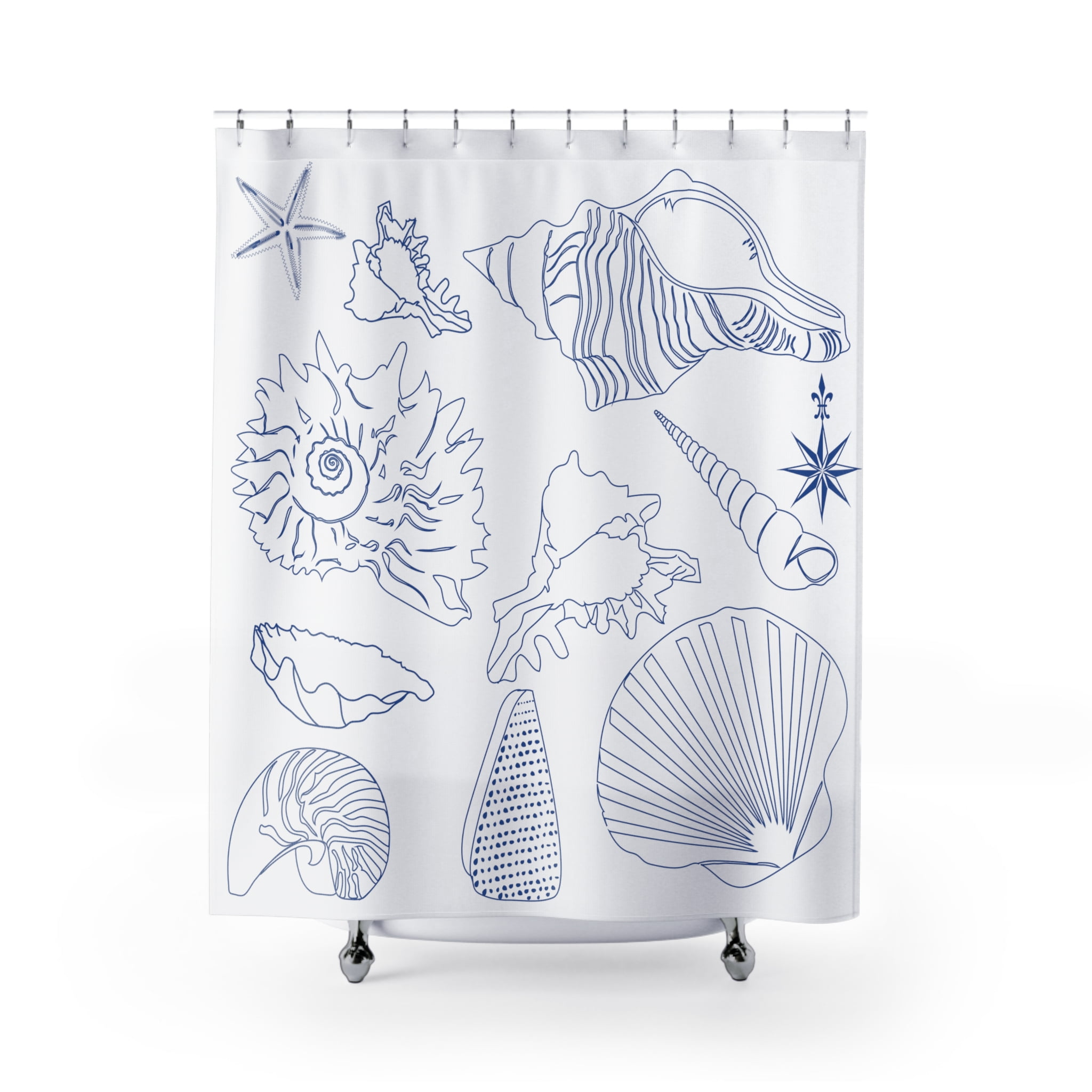 KH New Sea Shell Shower Curtains