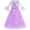Purple, variant on Girls Dress Purple Peacock Illusion Shoulder Bell Sleeve 6 Years