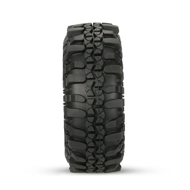 4Pcs 1.9 Inch 110mm 1/10 Rock Crawler Tires with Beadlock Wheel
