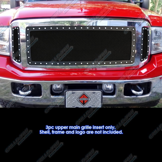 Leather Steering Wheel Cover Black 2005-2007 Ford F250 F350 Lariat Crew Quad