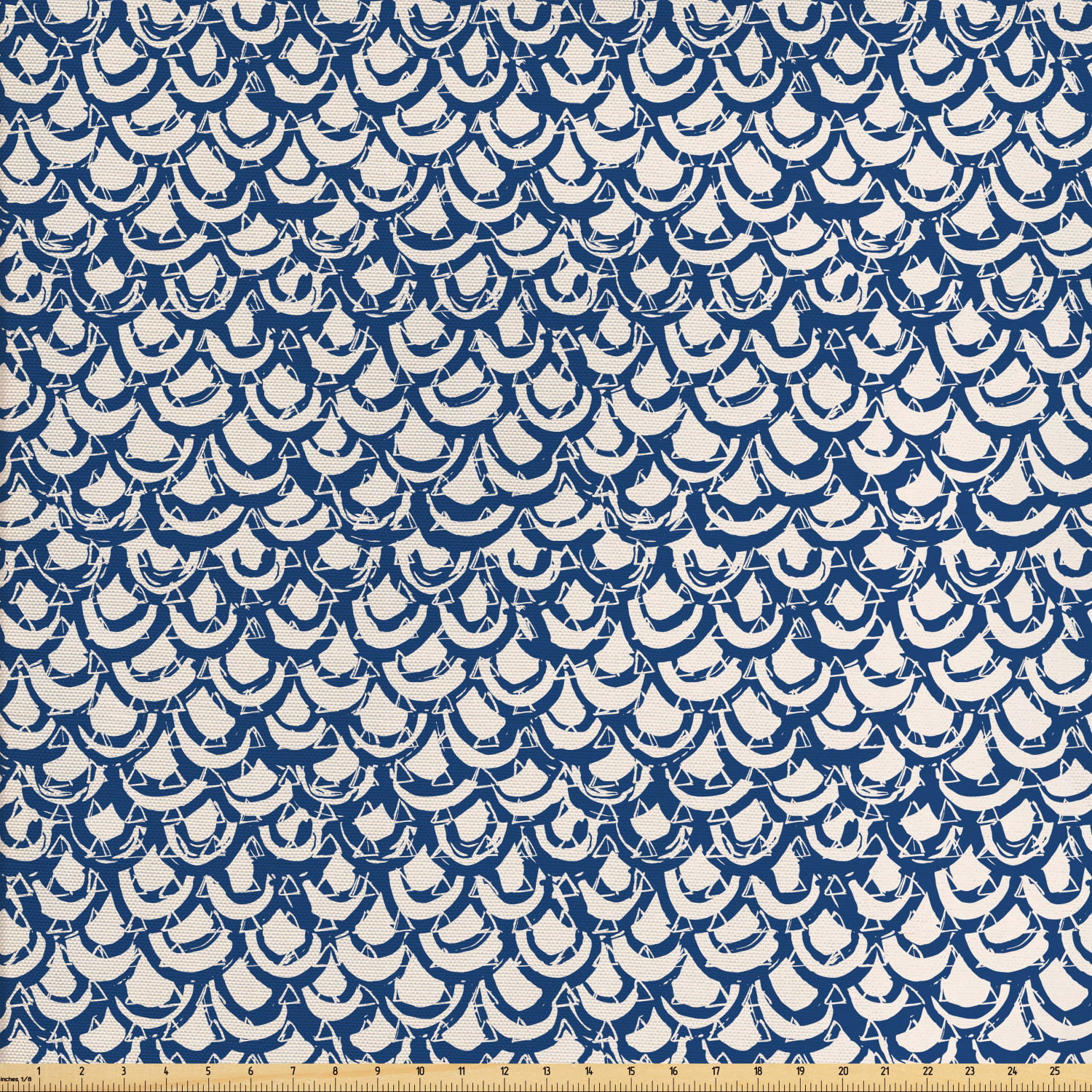 Yellow 1/2 yard Pastel Batik Cotton Fabric Peach Blue