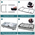 thumbnail image 5 of Under Bed Storage with Wheels, Rolling Underbed Storage Containers with Lids, Under Bed Shoe Storage Bins Organizer with Reinforced Metal Bottom Support and Three Handles, 5 of 6