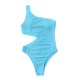 thumbnail image 2 of WILLBEST Trajes de Baño Mujer Natacion Mujer Color Sólido Volante Sexy Un Hombro Cintura Recorte Bikini Traje de Baño, 2 of 5