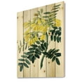 thumbnail image 2 of Designart 'Ancient Yellow Flower II' Traditional Print on Natural Pine Wood, 2 of 5