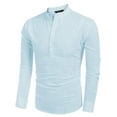 thumbnail image 2 of COOFANDY Men's Cotton Linen Shirts Long Sleeve Casual T-Shirts Hippie Summer Beach Tops, 2 of 6