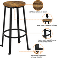 thumbnail image 6 of Alden Design 29.5" Metal Frame Backless Bar Stools for Kitchen/Bar, 2PCS, Rustic Brown, 6 of 6