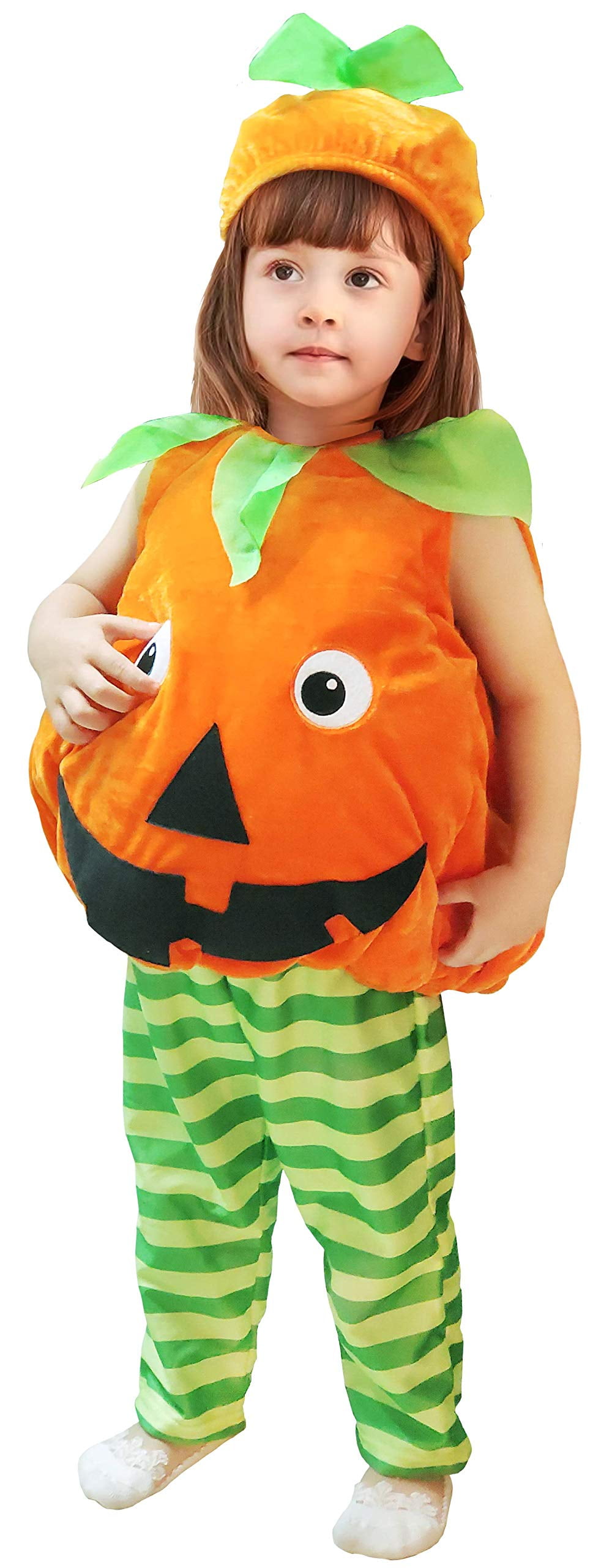 Baby Pumpkin Costume Toddler Kids Bodysuit Unisex Outfits for Halloween