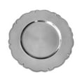 thumbnail image 1 of Holiday Time 13 Inch Plastic Scalloped Charger Plates in Silver Color, 1 of 3