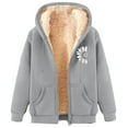 thumbnail image 5 of Womens Zip Up Hoodies Winter Sherpa Lined Sunflower Print Thermal Warm Sweatshirts with Pockets Casual Drawstring 2026 Comfy Coat, 5 of 5