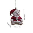 thumbnail image 3 of Luoshdecor Glitter Christmas Hanging Decorations 2025, Cartoon Bear Snowman Donumt Lollipop Ice Cream Shape Ornaments,for for Home, Party, DIY Crafts, 3 of 6