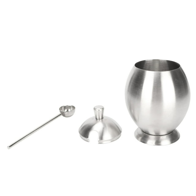 Tarro De Azúcar, Bote De Condimentos Inofensivo, Diseño De Boca Ancha, Acero Inoxidable, Irrompible Con Tapa Para Restaurante