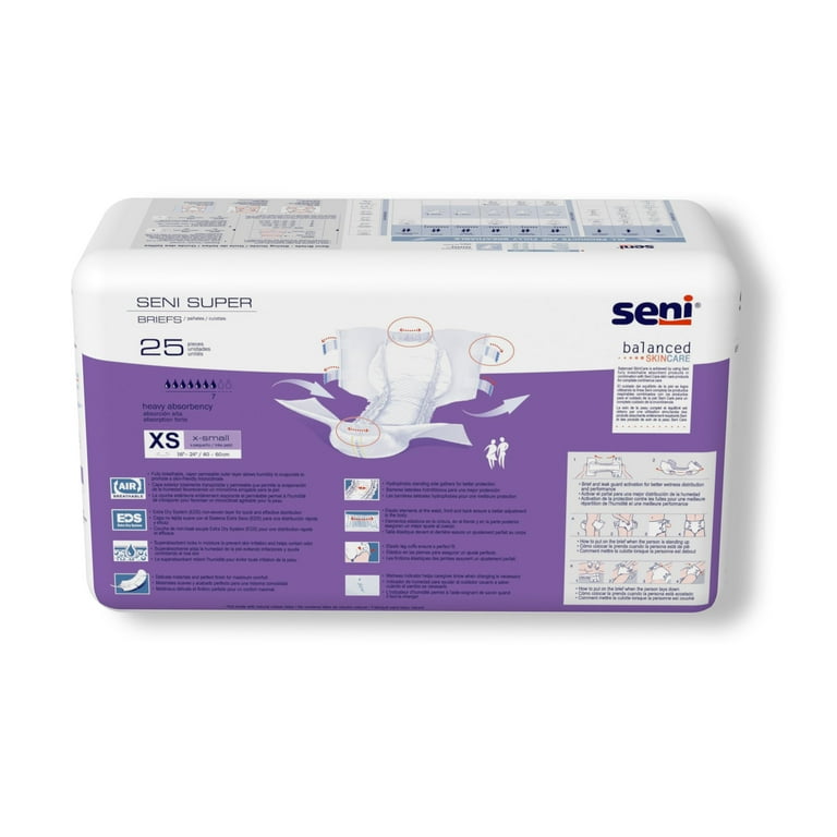 Seni Super Adult Incontinence Brief XS Heavy Absorbency Breathable