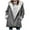 Gray, variant on Ohufall For Women Fashion Womens Warm Faux Coat Jacket Winter Button Solid Long Sleeve Outerwear Clearance