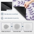 thumbnail image 3 of Farm Plant Leaf Dish Drying Mats for Kitchen Counter, Lavender Purple Branch Leaves Linen Texture Absorbent Coffee Bar Mat with Non-slip Rubber Backed Quick Drying Dish Rack Pad 12"x16", 3 of 9
