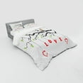 thumbnail image 3 of Ambesonne Love Bedding Set 3 Pcs, Birds Sitting on a Branch, Twin, Multicolor, 3 of 3