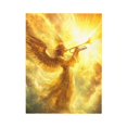 thumbnail image 2 of CozyNet An Angel Blowing A Trumpet Surrounded By Golden Beams Of Light In Heavenly Clouds Wall Art Prints With Frame Canvas Perfect for Living Room & Bedroom, Ready to Hang, Wall Decor 12"x16", 2 of 10