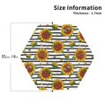 thumbnail image 2 of Honeii Cute Sunflowers print Leather Coaster Set of 4, ideal for safeguarding your furniture from drinks spills and effortless cleanup-Hexagon, 2 of 6