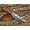Brown, variant on 8" Long hand forged Damascus steel full tang Tanto blade custom made hunting Knife, Rose wood with Damascus Bolster, Cow hide leather sheath