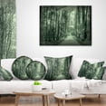thumbnail image 3 of Designart Road in Dark Autumn Forest - Modern Forest Throw Pillow - 16x16, 3 of 4