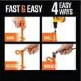 thumbnail image 2 of GROUNDGRABBA Lite Orange Tent Stakes 6 Pack, 2 of 7